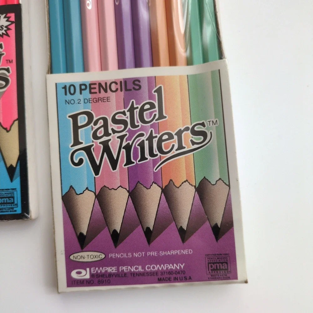 Vtg 80s Empire Berol Pencils Blazing Neon & Pastel 20ct No 2 USA SEALED NOS